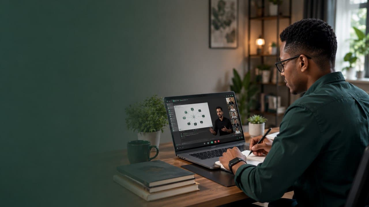 CARDICOM online learner in a live virtual class session